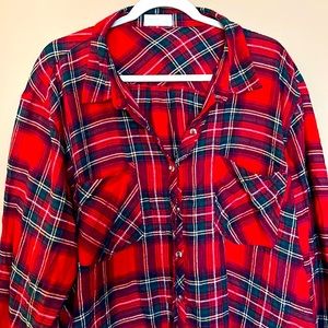 Maurices Flannel button down sz 4 plus size